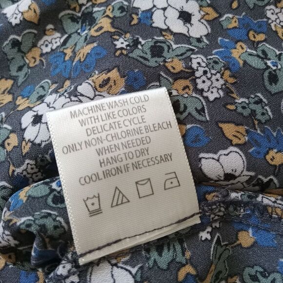 Max Studio Green Floral Pattern Lightweight Cold Shoulder Blouse Women's Small - Picture 5 of 10